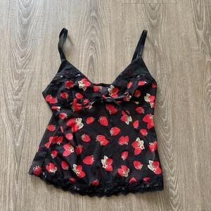 Liz Lisa Y2K-Inspired Sheer Strawberry Print Cami